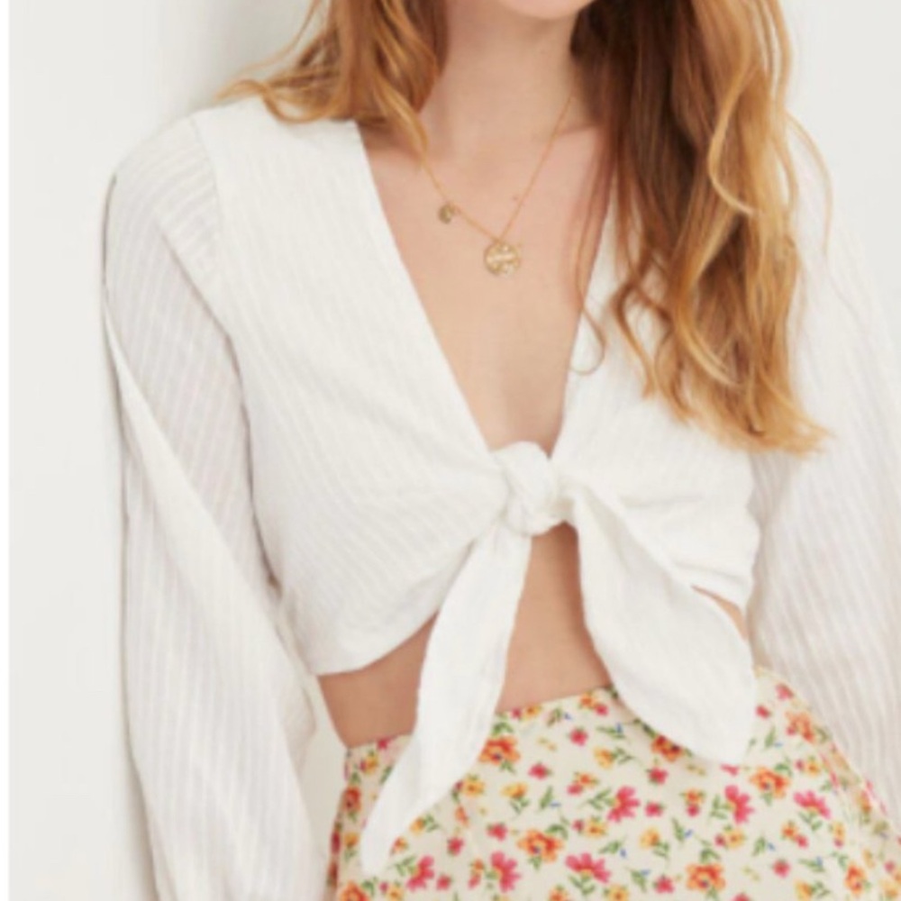 Lost + Wander Tie Top White